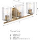 Haven 3 Light 24 inch Old Satin Brass Vanity Light Wall Light