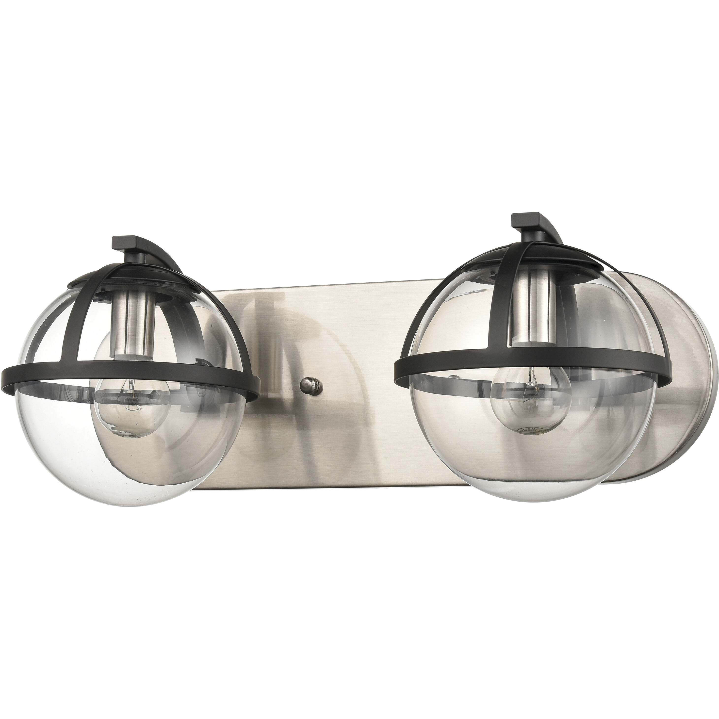 Davenay Vanity Light Wall Light in Satin Nickel with Matte Black