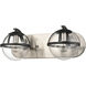 Davenay Vanity Light Wall Light in Satin Nickel with Matte Black