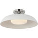 Amber Lewis Cyrus LED 15.5 inch Polished Nickel and White Flush Mount Ceiling Light