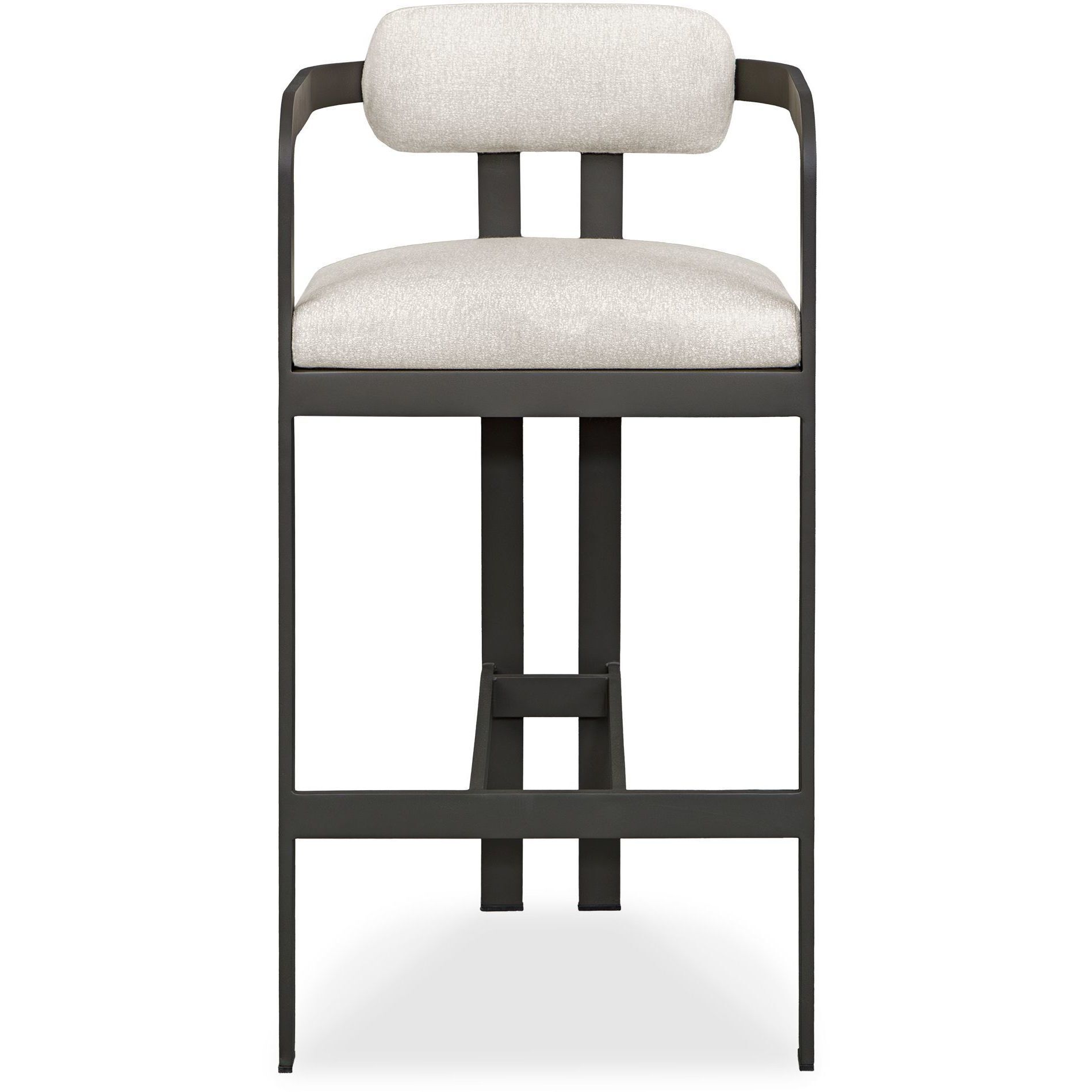 Kalmar 40.2 inch Java Black and Oyster White Outdoor Bar Stool