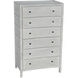 Hampton White Wash Dresser, Tall Boy
