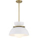 Stella 1 Light 15 inch Natural Brass Pendant Ceiling Light