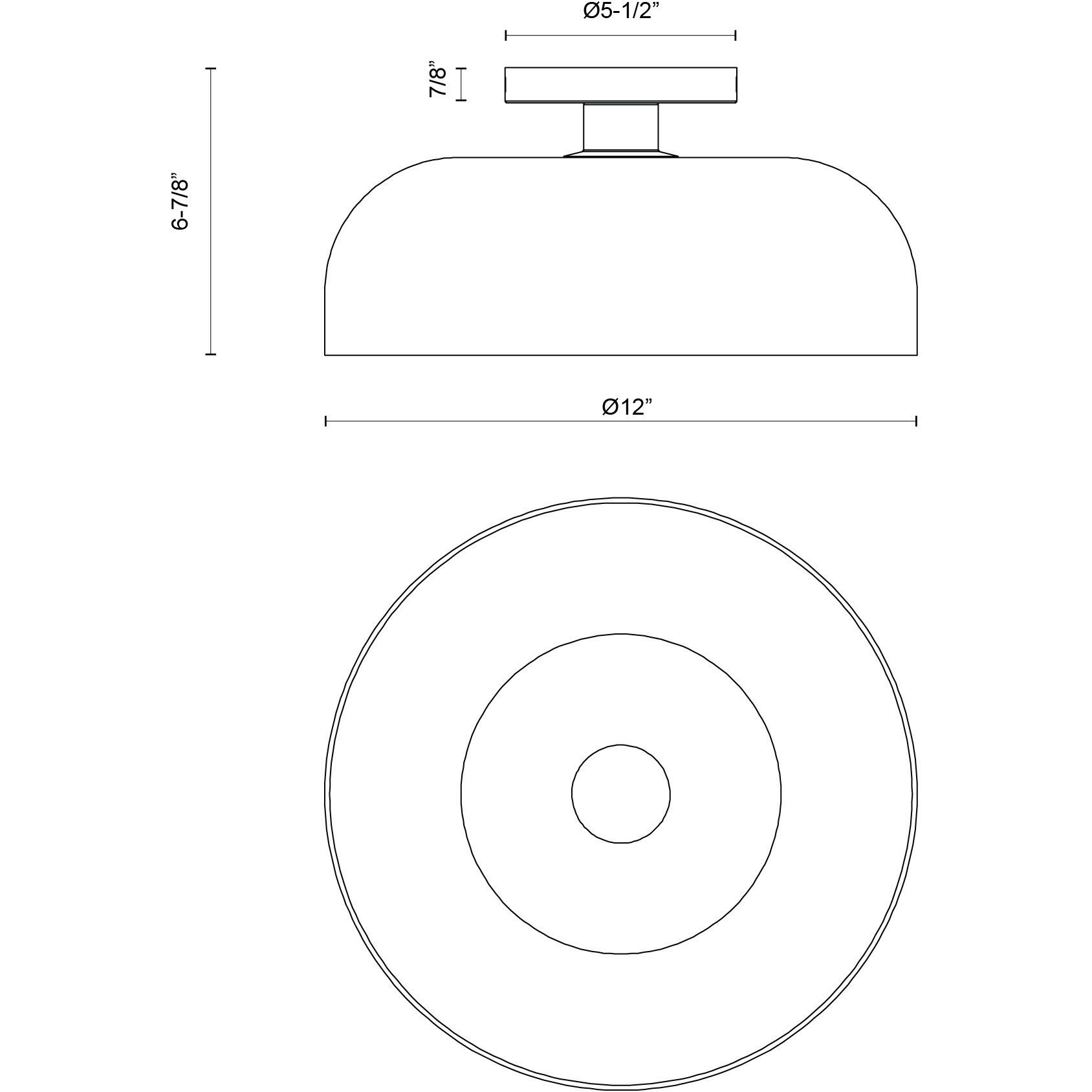 Alora Mood Sylvia 1 Light 12 inch Brushed Gold/Clear Glass Semi-Flush Mount Ceiling Light