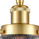 Beacon 1 Light 8 inch Satin Gold Semi-Flush Mount Ceiling Light in Seedy Glass