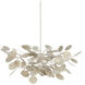 Lunaria 4 Light 31 inch Contemporary Silver Leaf Chandelier Ceiling Light, Small