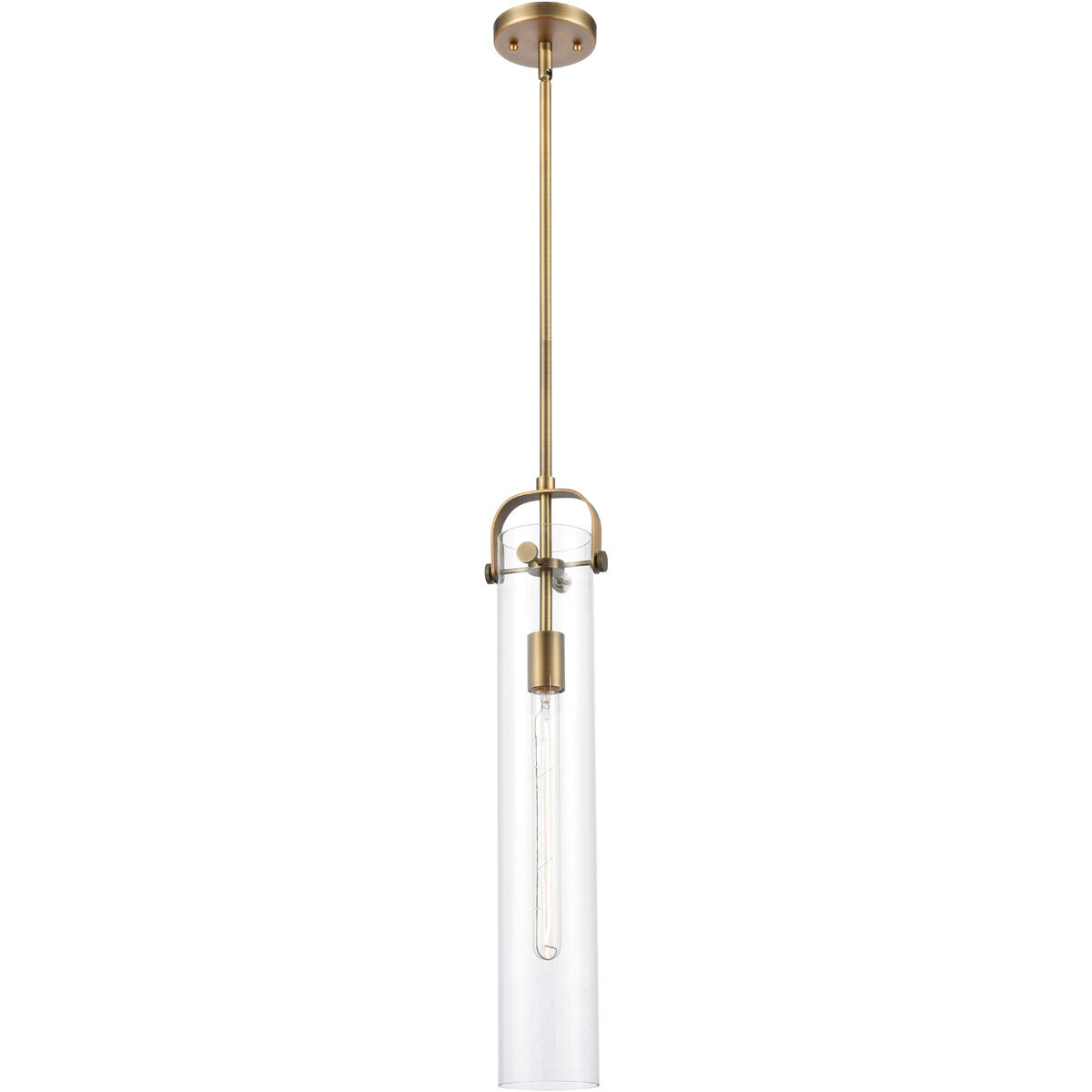 Restoration Pilaster 1 Light 5 inch Brushed Brass Mini Pendant Ceiling Light, Restoration