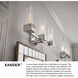 Xander 1 Light 5.5 inch Polished Nickel Vanity Light Wall Light