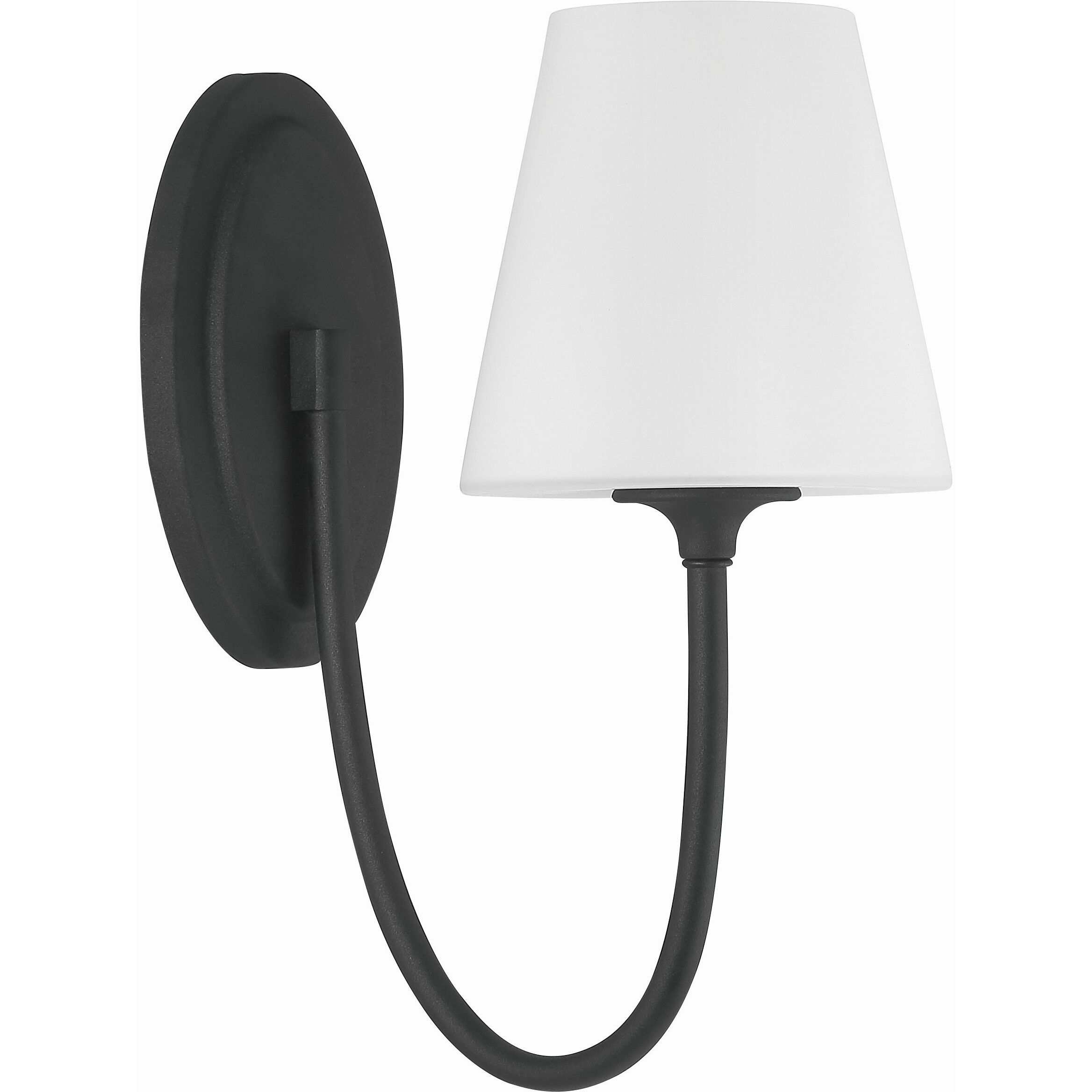 Juno Bath Sconce Wall Light in Black Forged