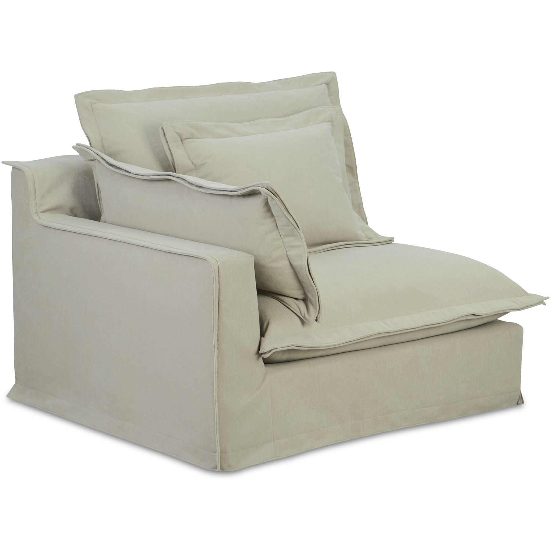 Olivia Beige Occasional Chair, Left