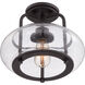 Trilogy 1 Light 12 inch Old Bronze Semi-Flush Mount Ceiling Light