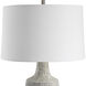 Scouts 29 inch 150.00 watt Gray and Off-White Matte Glaze with Brushed Nickel Table Lamp Portable Light