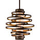 Vertigo 2 Light 18 inch Bronze / Gold Leaf Pendant Ceiling Light 