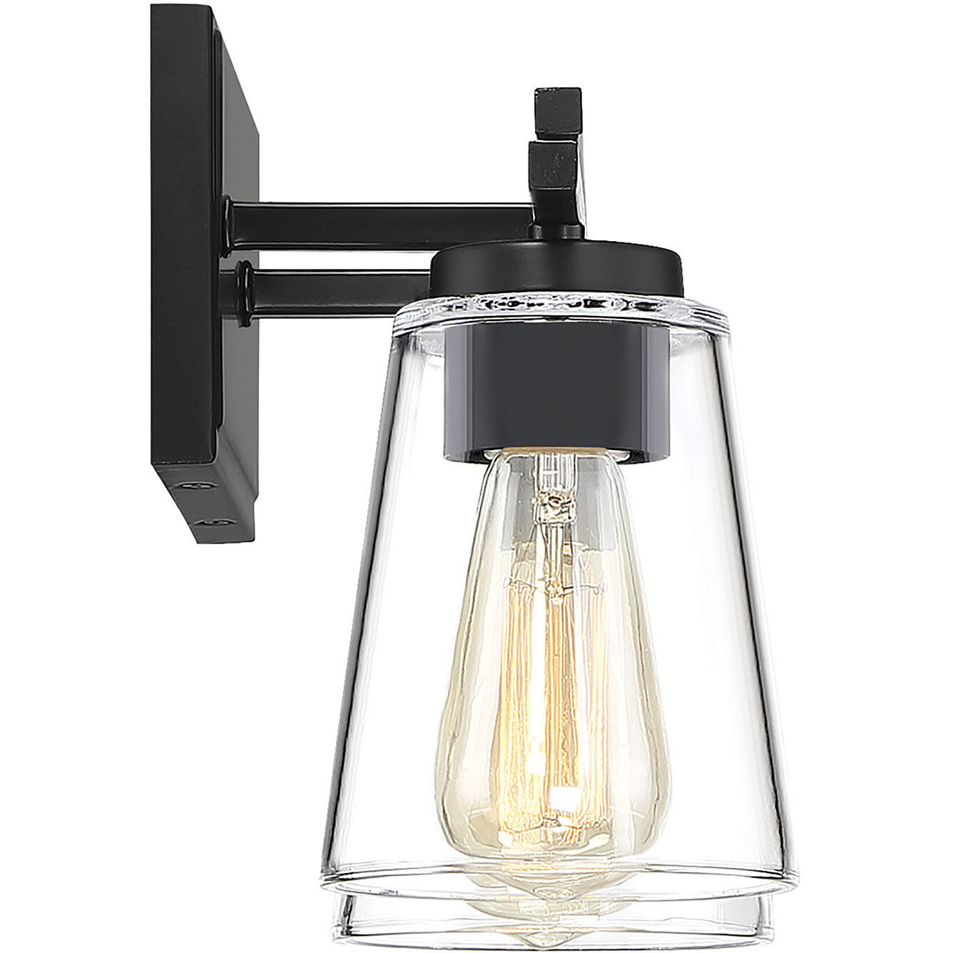 Calhoun 2 Light 14.63 inch Black Bathroom Vanity Light Wall Light, Essentials