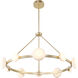 Zill LED 42.13 inch Lily Gold Chandelier Ceiling Light