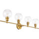 Syracuse 4 Light 38 inch Brass Wall sconce Wall Light