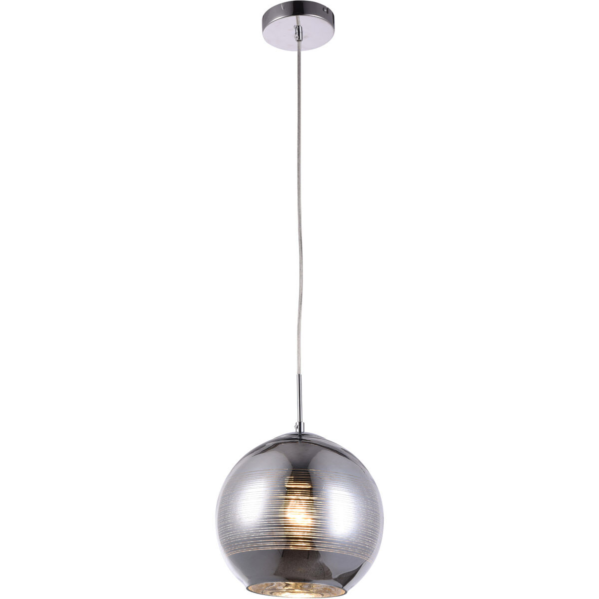 Reflection 1 Light 10 inch Chrome Pendant Ceiling Light