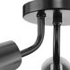 Cornett LED 24 inch Matte Black Semi-Flush Mount Ceiling Light