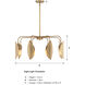 Eden 8 Light 3 inch Old Satin Brass Chandelier Ceiling Light