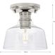 Singleton 1 Light 7.62 inch Brushed Nickel Semi-Flush Mount Ceiling Light