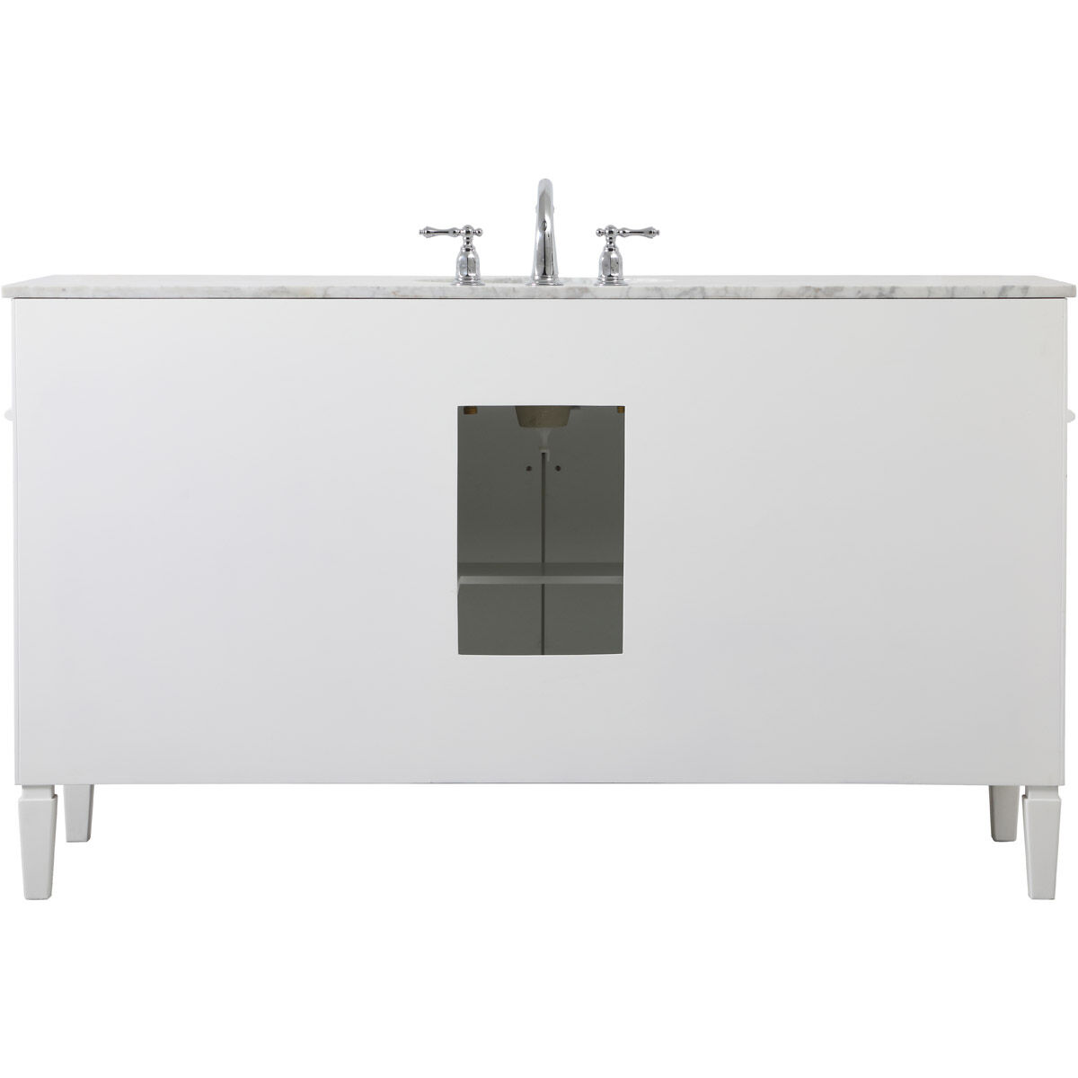 Park Avenue 60 X 22 X 35 inch White Vanity Sink Set