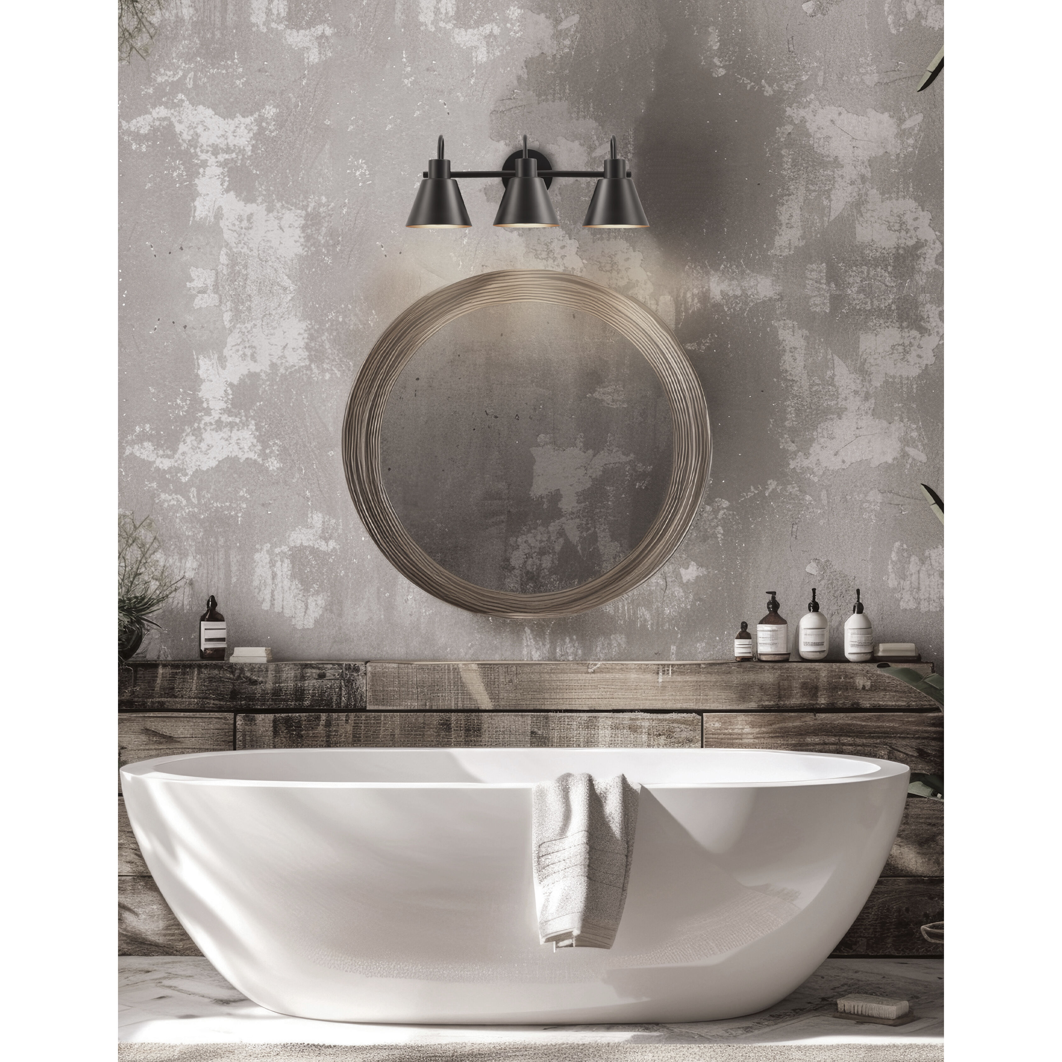 Westley LED 21.5 inch Matte Black Vanity Light Wall Light