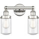 Dover 2 Light 15.5 inch Polished Nickel Bath Vanity Light Wall Light in Seedy