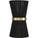 Cecilia 2 Light 8.75 inch Black Rope and Patinaed Brass Sconce Wall Light