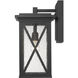 Brookside 1 Light 18.25 inch Black Outdoor Wall Light