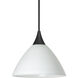 Domi 1 Light Black Cord Pendant Ceiling Light