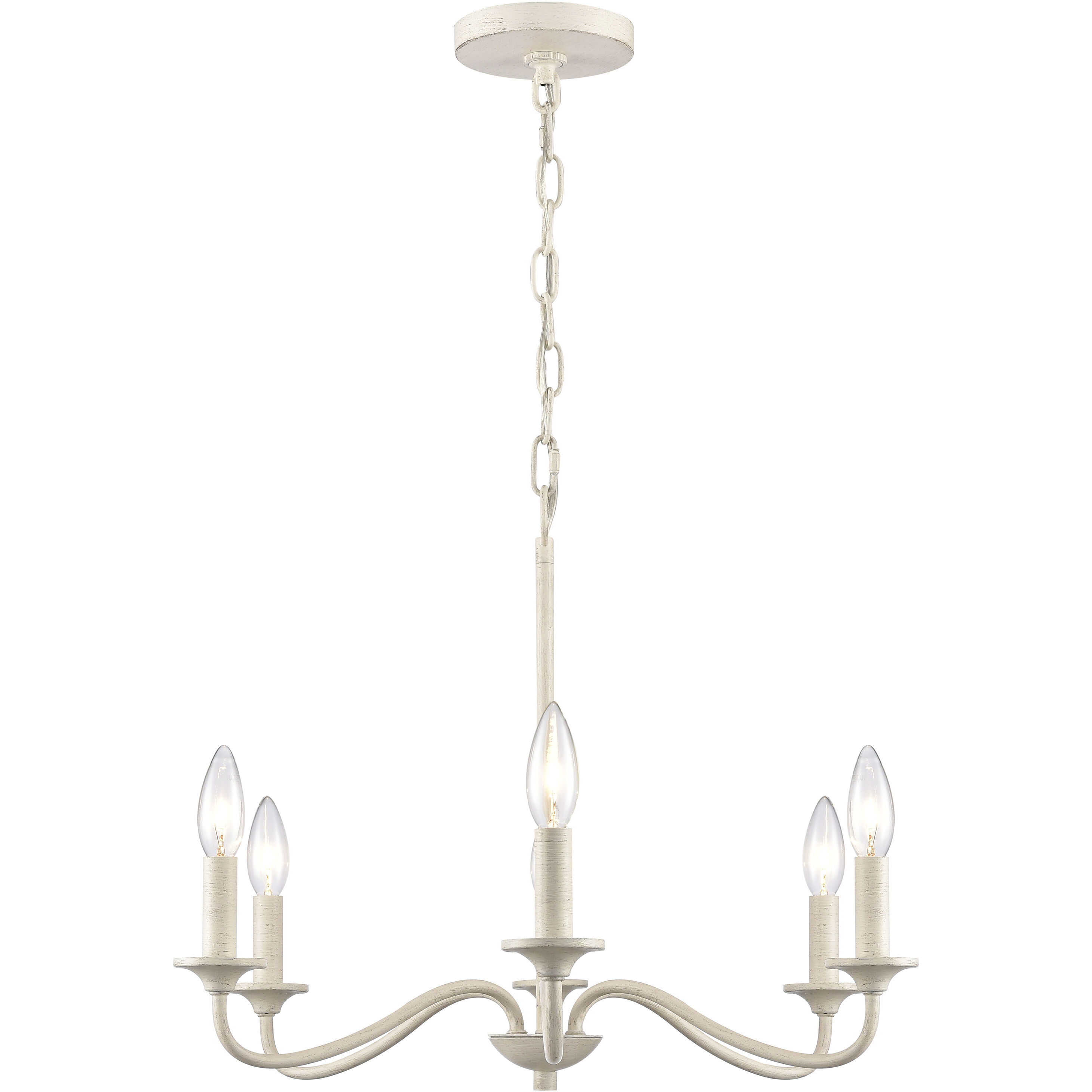 Quinn 6 Light 30 inch Antique White Chandelier Ceiling Light