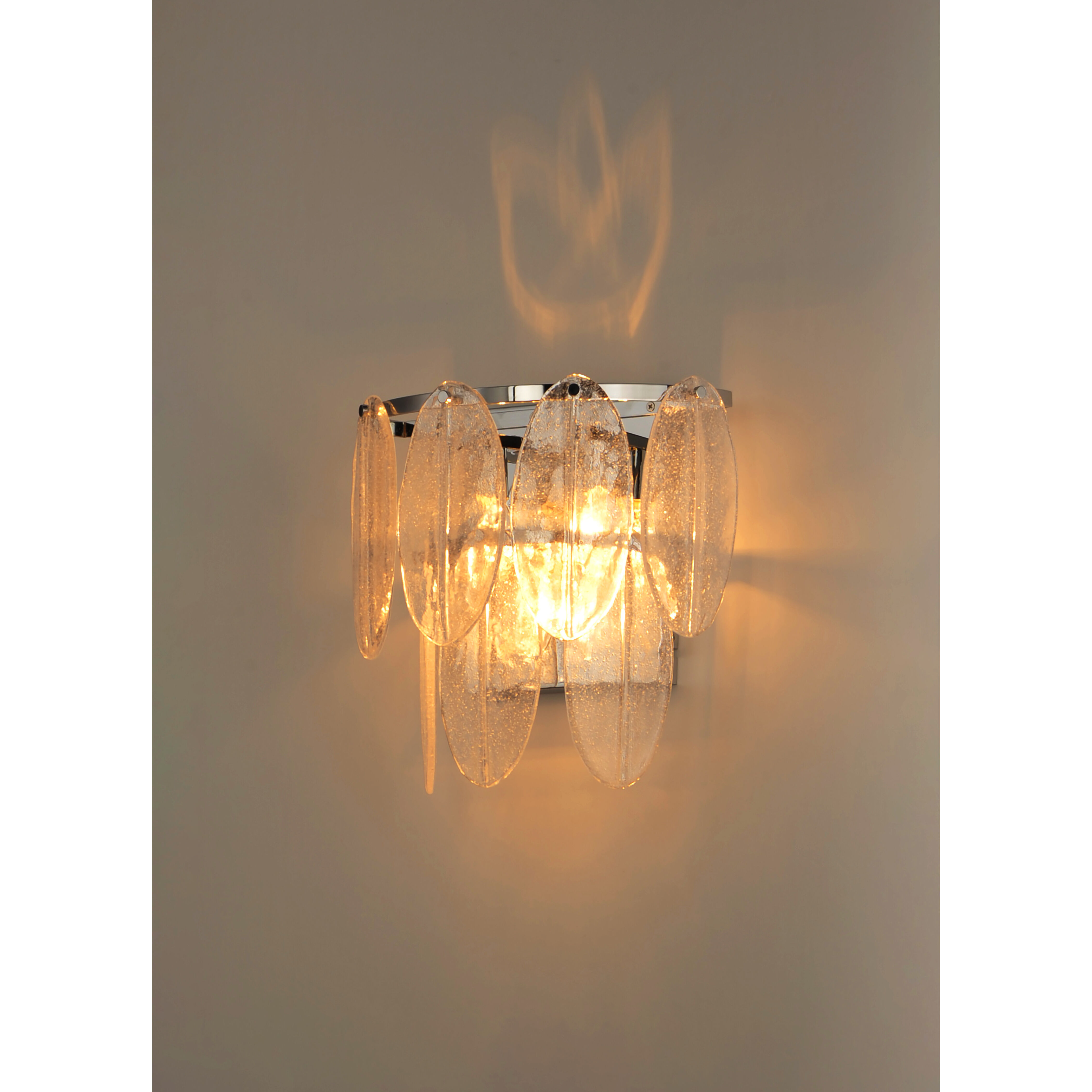 Glacier 3 Light 18 inch White/Polished Chrome Wall Sconce Wall Light