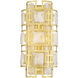 Portia 2 Light 8 inch Matte Black with True Gold Wall Sconce Wall Light