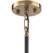 Boudreaux 3 Light 26 inch Matte Black with Antique Gold Chandelier Ceiling Light
