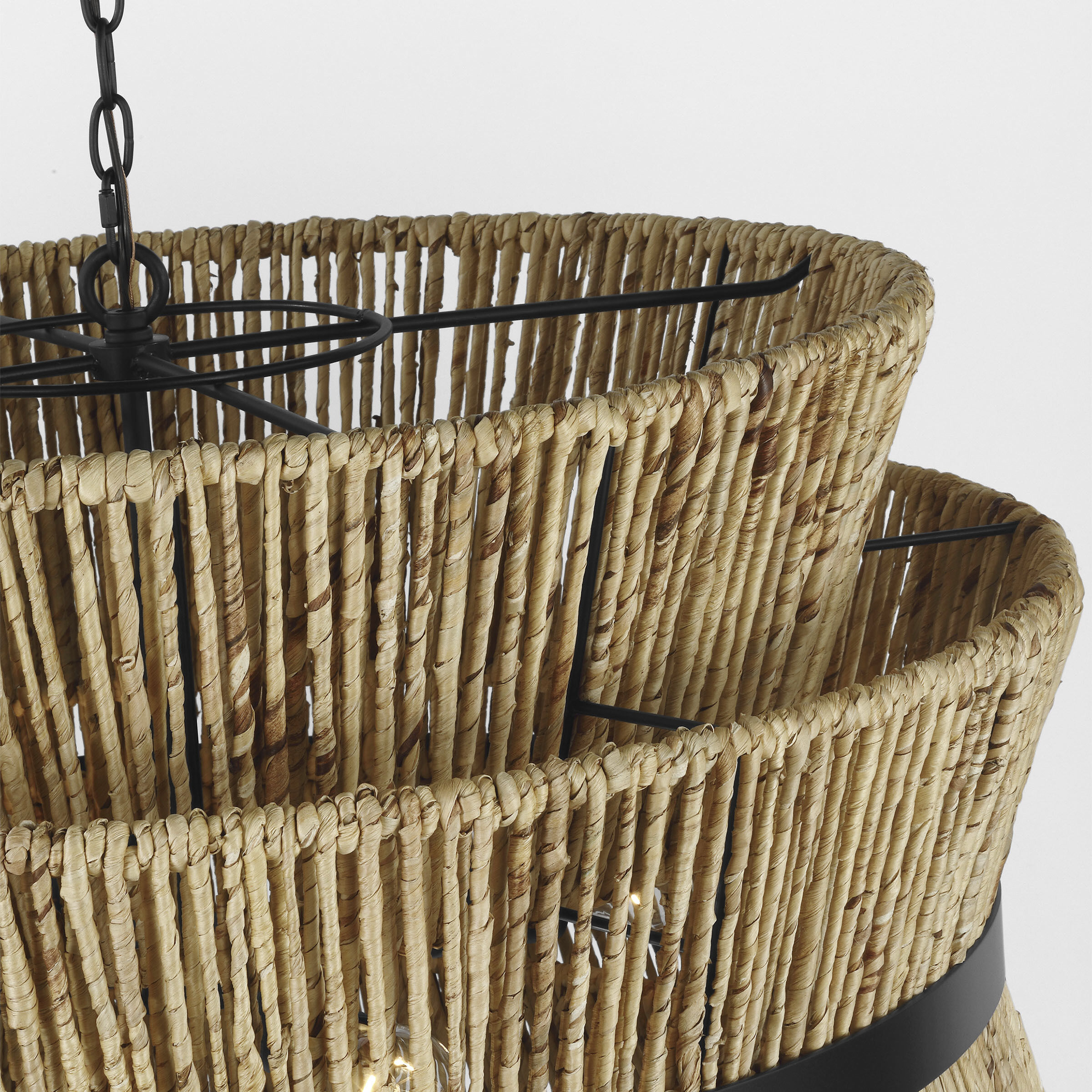 Drew & Jonathan Thurlo 4 Light 32 inch Midnight Black Hanging Shade Ceiling Light, Large