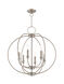 Milania 6 Light 25 inch Brushed Nickel Chandelier Ceiling Light