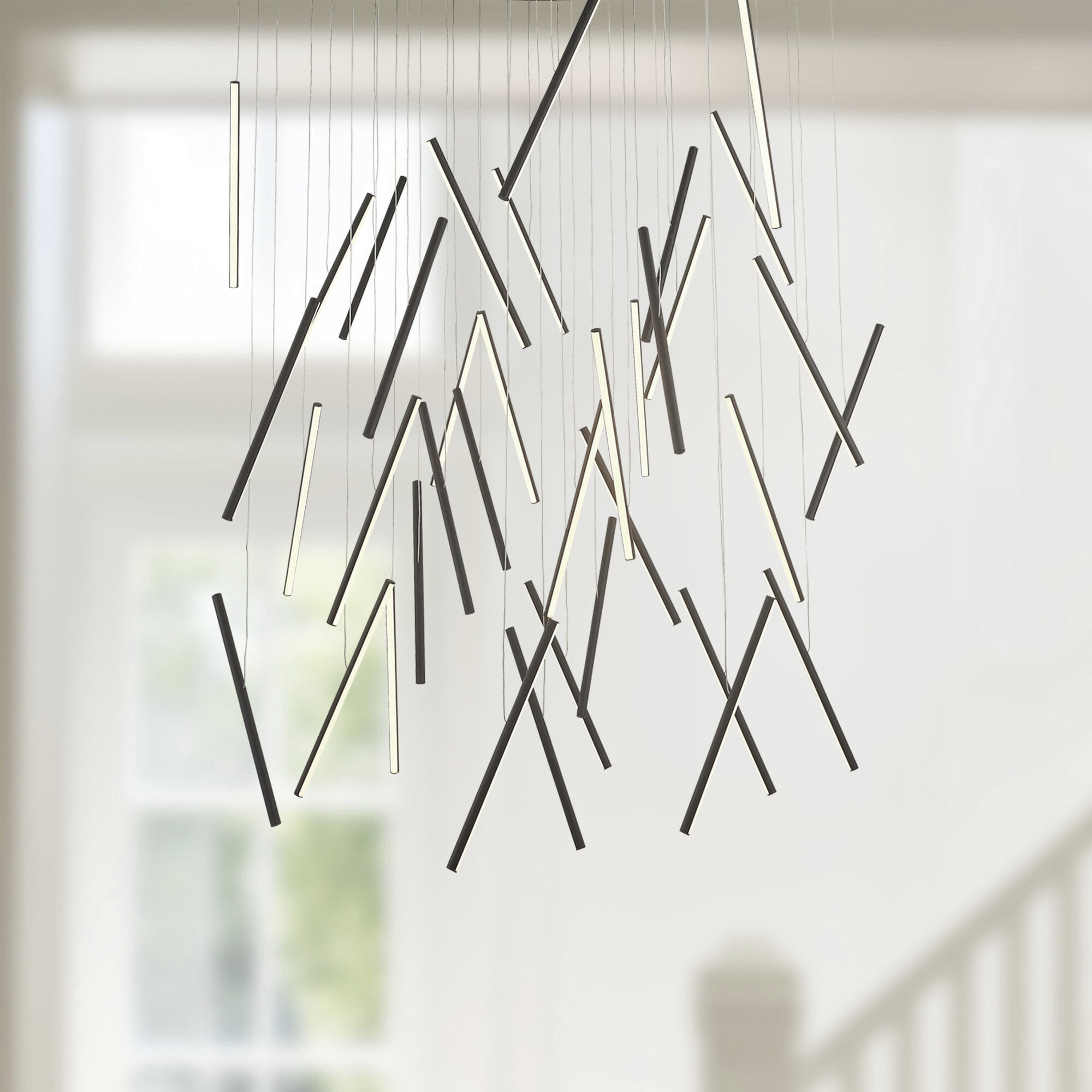 Chute Multi Pendant Ceiling Light in Black