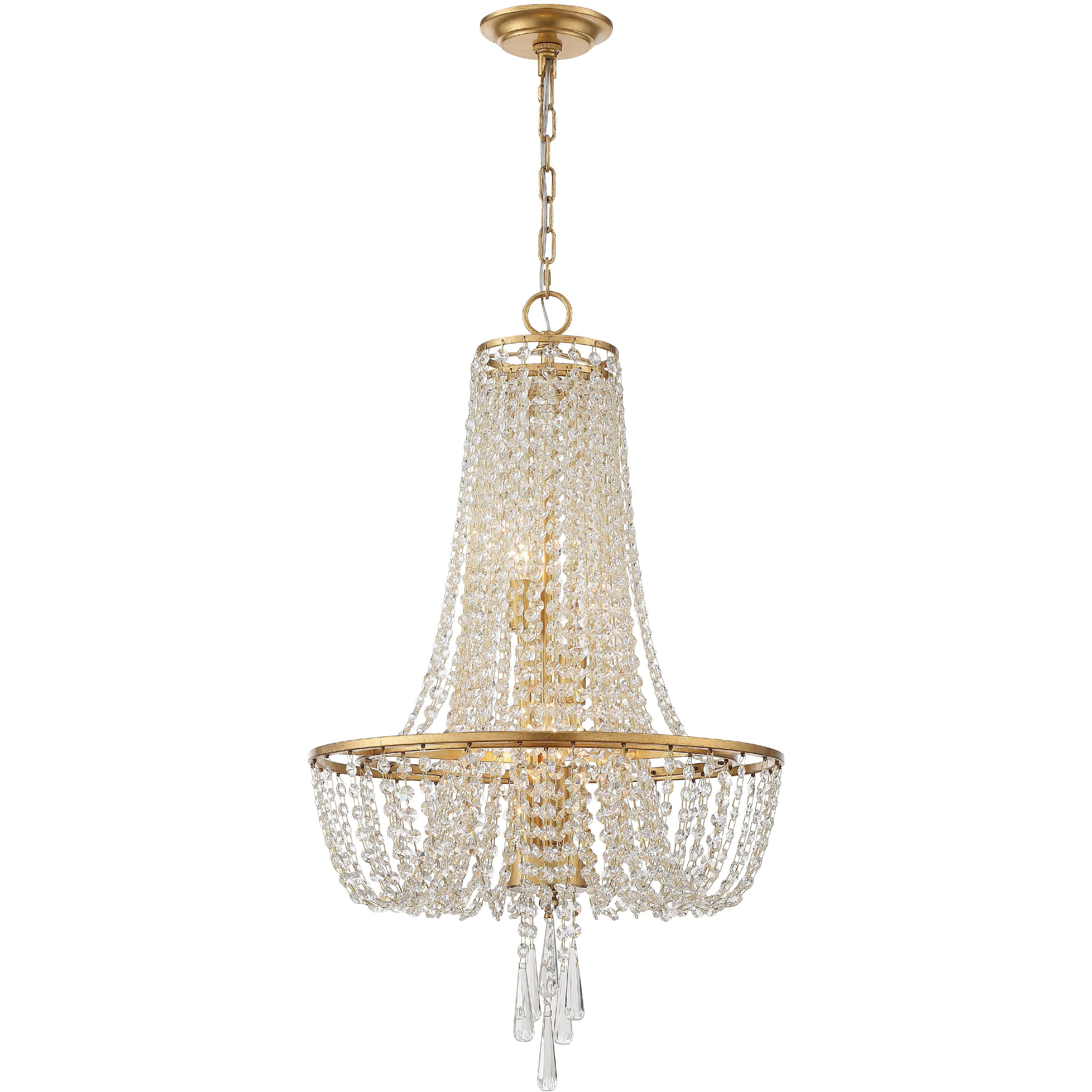 Arcadia 4 Light 18 inch Antique Gold Chandelier Ceiling Light