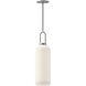 Alora Mood Soji 1 Light 6 inch Brushed Nickel Pendant Ceiling Light in Matte Opal Glass