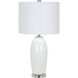 Timaru 27 inch 100 watt Silver Table Lamp Portable Light