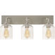 William 3 Light 24 inch Satin Nickel Bath Vanity Wall Light