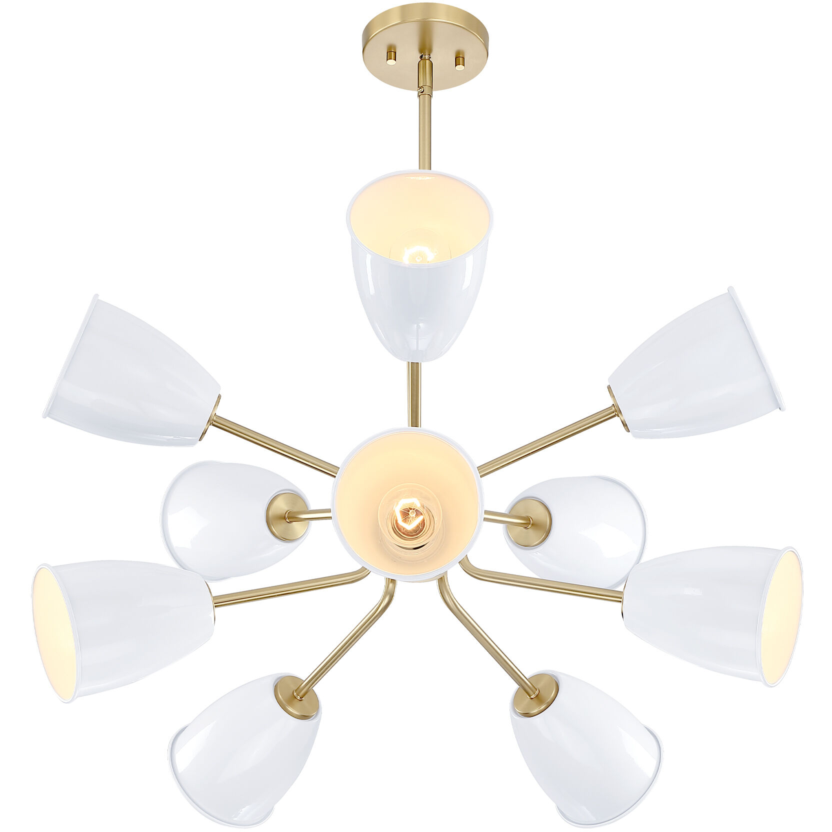 Biba 10 Light 28.5 inch Brushed Gold Chandelier Ceiling Light
