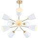 Biba 10 Light 28.5 inch Brushed Gold Chandelier Ceiling Light