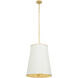Coco 9 Light 20 inch Matte White/French Gold Foyer Pendant Ceiling Light