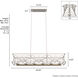 Langwood 6 Light 40.25 inch Distressed White Linear Chandelier Ceiling Light