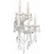 Maria Theresa Sconce Wall Light in Clear Spectra, Polished Chrome