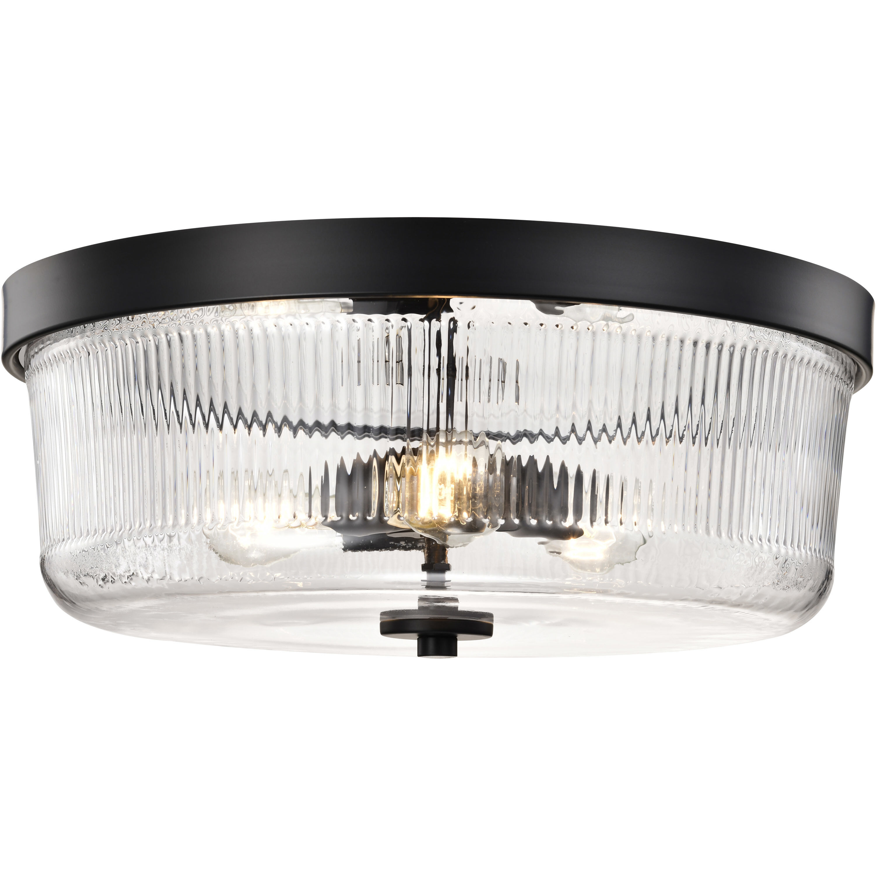 Grayson 17.25 inch Matte Black Flush Mount Ceiling Light