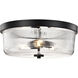 Grayson 17.25 inch Matte Black Flush Mount Ceiling Light