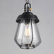 Mariner 1 Light 7.5 inch Black with Antique Brass Outdoor Pendant, Medium
