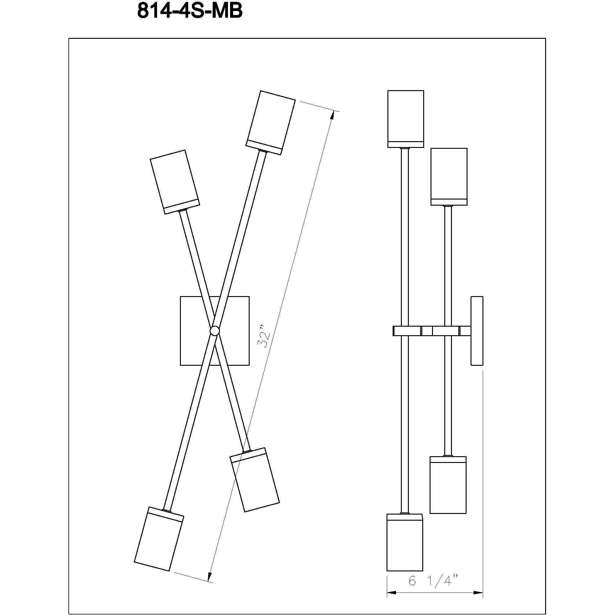 Calumet 4 Light 4.5 inch Matte Black and Olde Brass Wall Sconce Wall Light in Matte Black and Factory Bronze